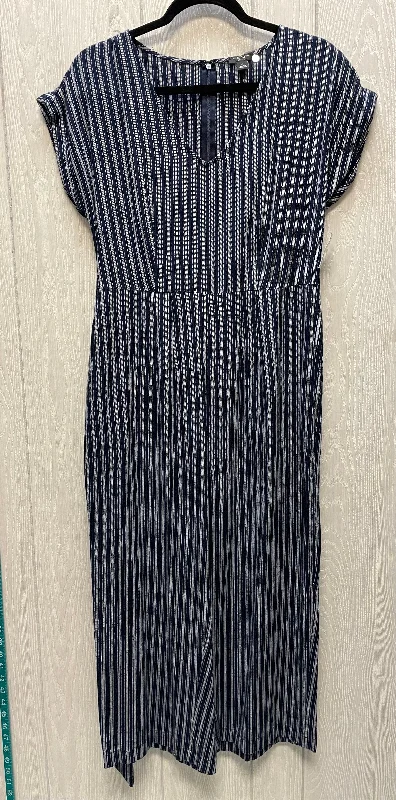 Jumpsuit By Ann Taylor In Blue & Silver, Size: S