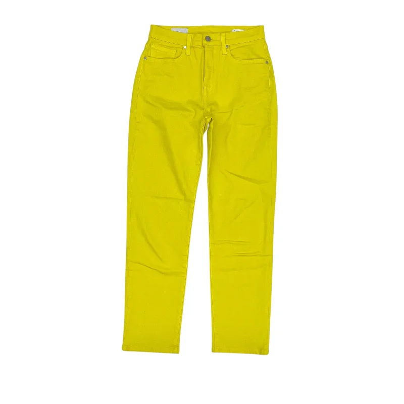 Jeans Straight By Clothes Mentor In Yellow Denim, Size:4